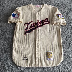 Authentic 100% Wool Rod Carew Mitchell Ness Minnesota Twins 1969 Jersey 48-XL
